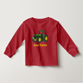 Camiseta De Bebé "Granjero menor" y tractor verde
