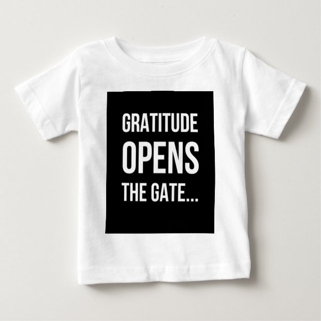 Camiseta De Bebé Gratitud Abre La Oferta inspiradora (Anverso)