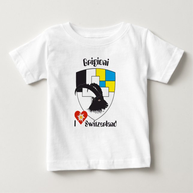Camiseta De Bebé Graubünden Grigioni Grischun Suiza Suisse Svizra (Anverso)