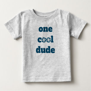 Camiseta De Bebé Gray One Guay Dude Snowflake