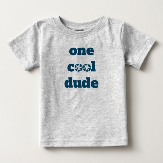 Camiseta De Bebé Gray One Guay Dude Snowflake (Anverso)