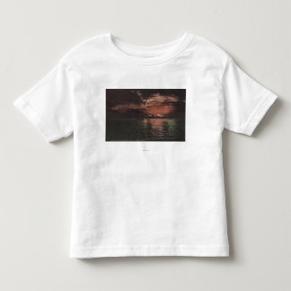 Camiseta De Bebé Great Salt Lake, escena de UTSunset en la opinión