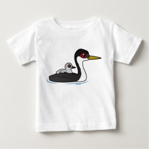 Camiseta De Bebé Grebe occidental de Birdorable con el bebé