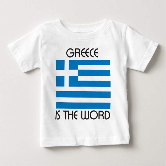 Camiseta De Bebé Grecia es la palabra (Anverso)