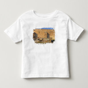 Camiseta De Bebé Grecia, Santorini, Oia. Antiguo barco pesquero en 