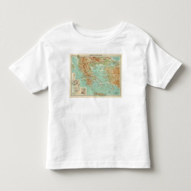 Camiseta De Bebé Grecia y el egeo (Anverso)