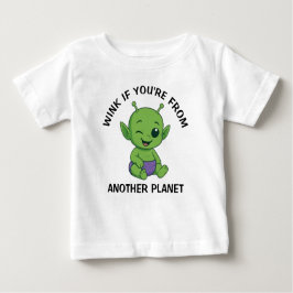 Camiseta De Bebé Green Alien