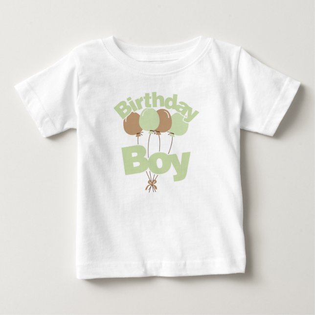 Camiseta De Bebé Green Birday Boy (Anverso)