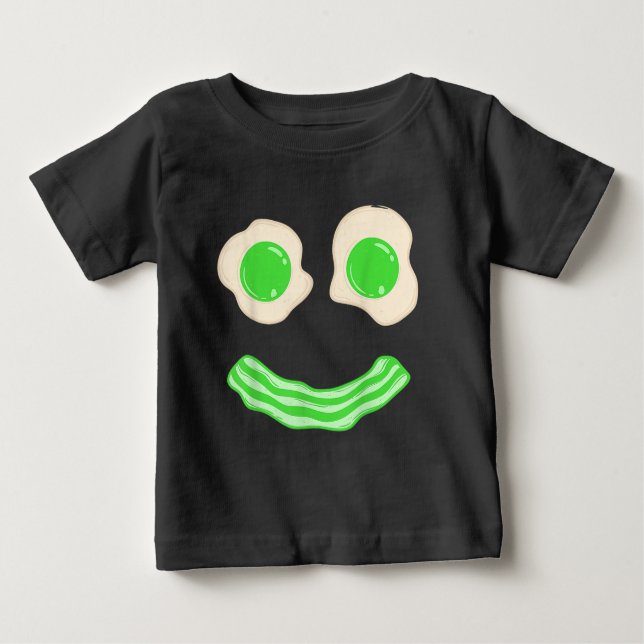 Camiseta De Bebé Green Eggs Ham Smile Face Brunch Breakfast (Anverso)
