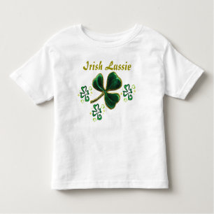 Camiseta De Bebé Green Faux Velvet Clover Irish Lassie