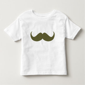 Camiseta De Bebé Green Hipster Mustache Toddler Tee