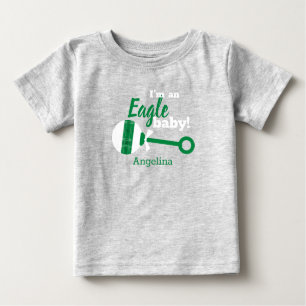Camiseta De Bebé Green Plaid Rattle Eagle Baby T-Shirt