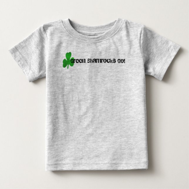 Camiseta De Bebé ¡Green Shamrock Go! (Anverso)