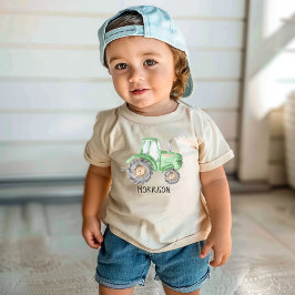 Camiseta De Bebé Green Tractor Toddler Tshirt