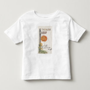 Camiseta De Bebé GreetingJack-O-Linterna de Halloween en el poste