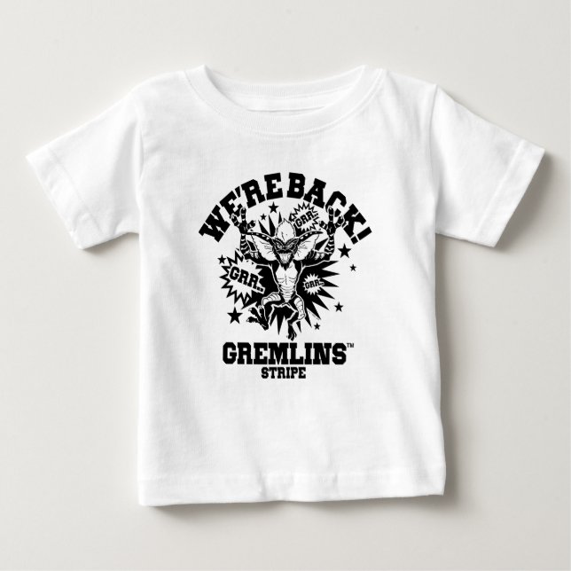 Camiseta De Bebé Gremlins | Stripe Estamos de vuelta (Anverso)