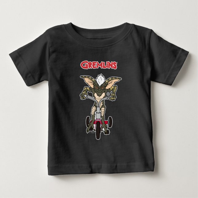Camiseta De Bebé Gremlins | Triciclo de franjas (Anverso)