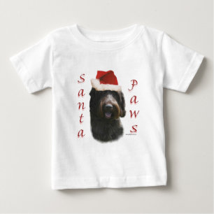 Camiseta De Bebé Griffon Santa Paws con la cabeza cubierta por alam