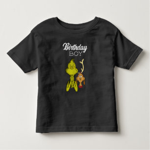 Camiseta De Bebé Grinch Chalkboard Birthday Boy