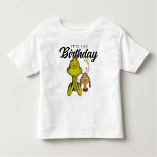 Camiseta De Bebé Grinch Chalkboard es mi cumpleaños
