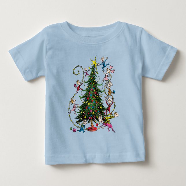 Camiseta De Bebé Grinch Clásico | Árbol de Navidad (Anverso)