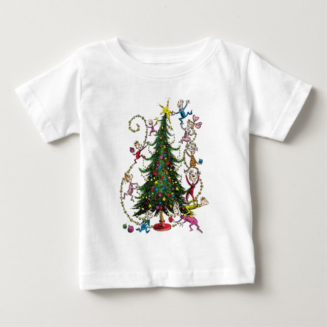 Camiseta De Bebé Grinch clásico | Árbol de Navidad (Anverso)