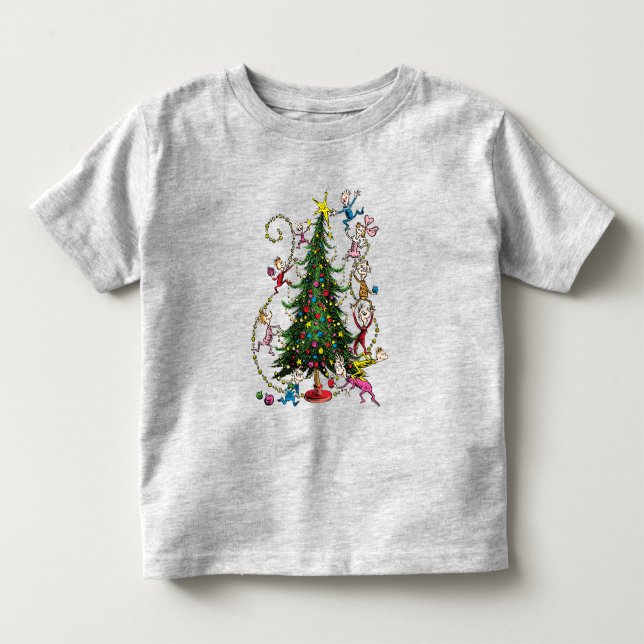 Camiseta De Bebé Grinch clásico | Árbol de Navidad (Anverso)