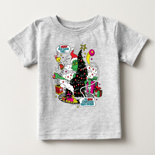 Camiseta De Bebé Grinch Colorful Navidades Graphic (Anverso)