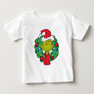 Camiseta De Bebé Grinch Corona de Navidad