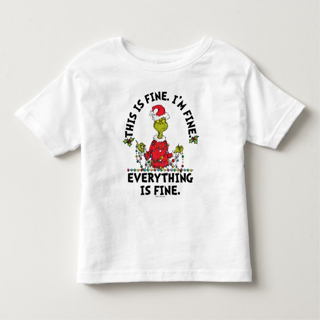 Camiseta De Bebé Grinch | Everything is Fine (Anverso)