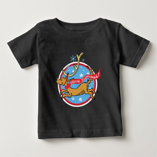 Camiseta De Bebé Grinch | ¡Feliz Grinchmas, Max! (Anverso)