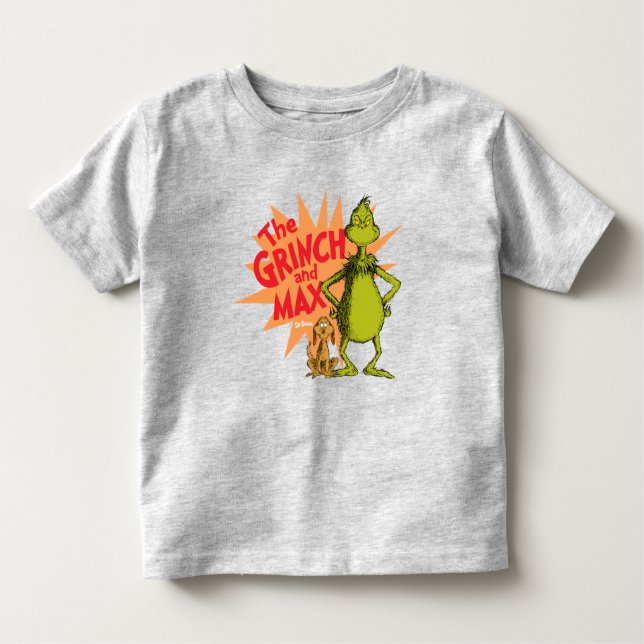 Camiseta De Bebé Grinch | Grinch & Max Starburst (Anverso)