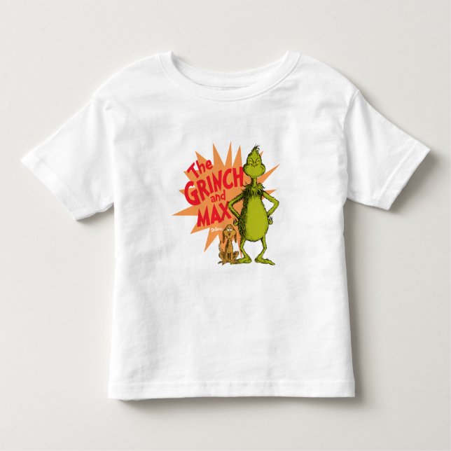 Camiseta De Bebé Grinch | Grinch & Max Starburst (Anverso)