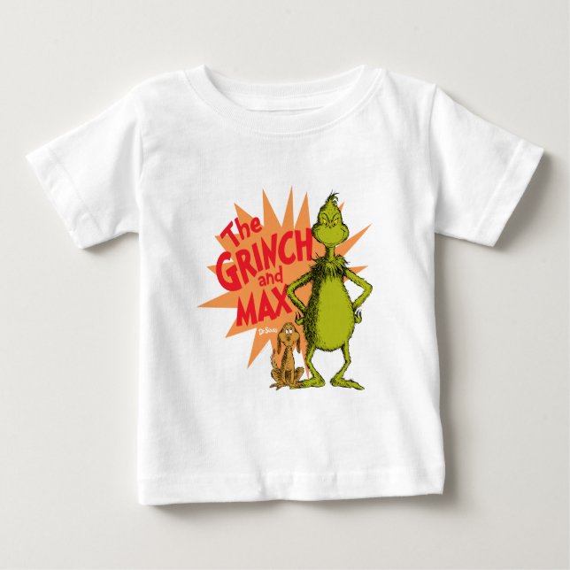 Camiseta De Bebé Grinch | Grinch y Max Starburst (Anverso)