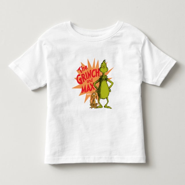 Camiseta De Bebé Grinch | Grinch y Max Starburst (Anverso)