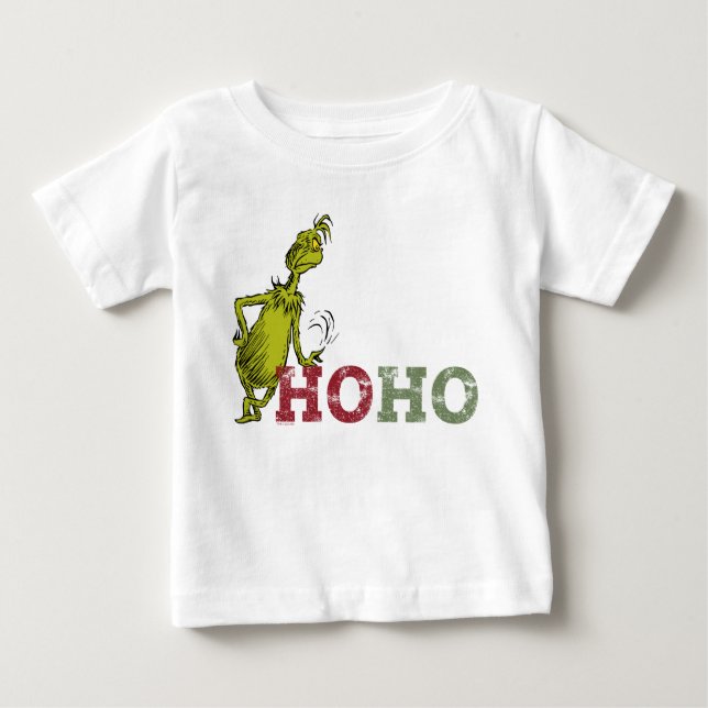 Camiseta De Bebé Grinch | Ho Ho Ho Ho (Anverso)