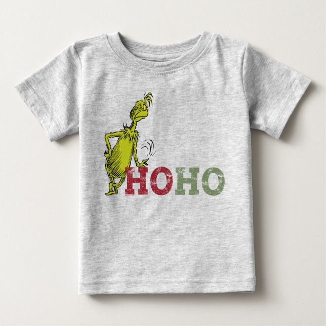 Camiseta De Bebé Grinch | Ho Ho Ho Ho (Anverso)