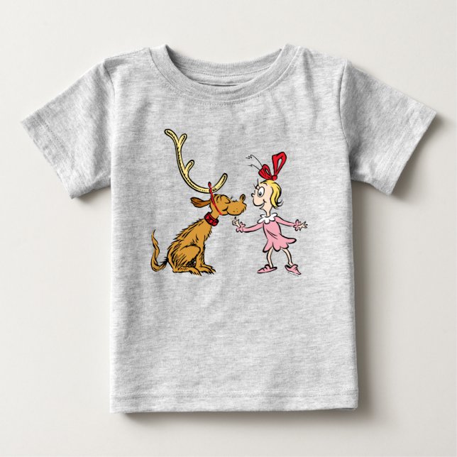 Camiseta De Bebé Grinch | Max & Cindy Lou Who (Anverso)