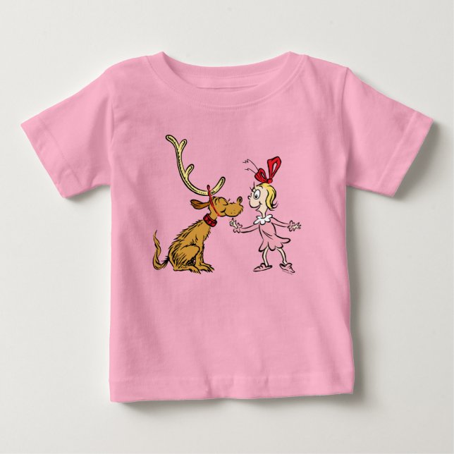 Camiseta De Bebé Grinch | Max & Cindy Lou Who (Anverso)