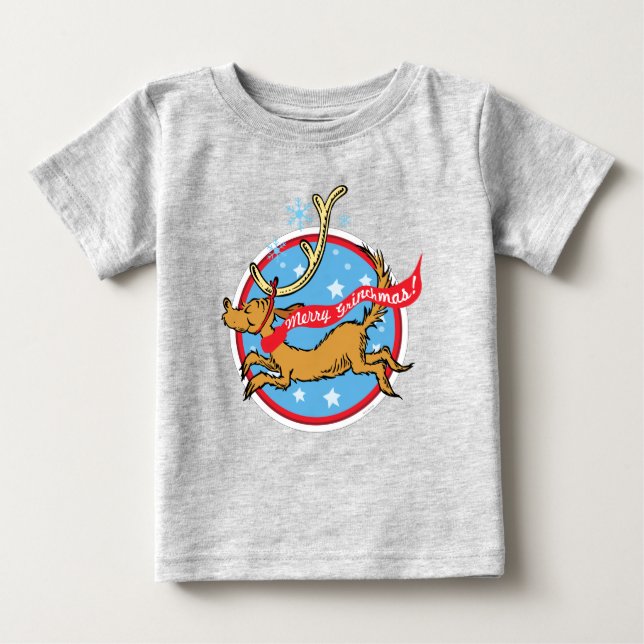 Camiseta De Bebé Grinch | Max Feliz Grinchmas! (Anverso)