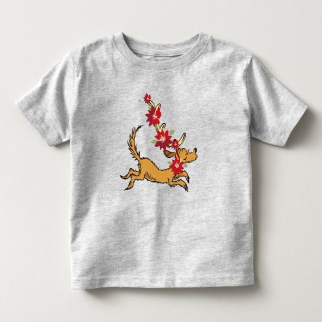Camiseta De Bebé Grinch | Max Flor de Nochebuena de Navidad (Anverso)