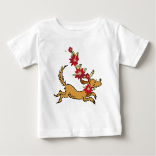 Camiseta De Bebé Grinch Max Flor de Nochebuena de Navidad