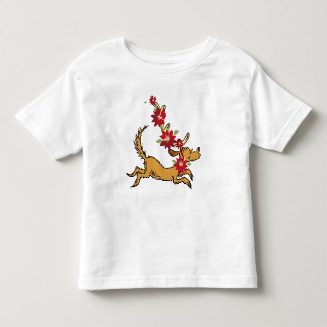 Camiseta De Bebé Grinch | Max Poinsettia de Navidad (Anverso)