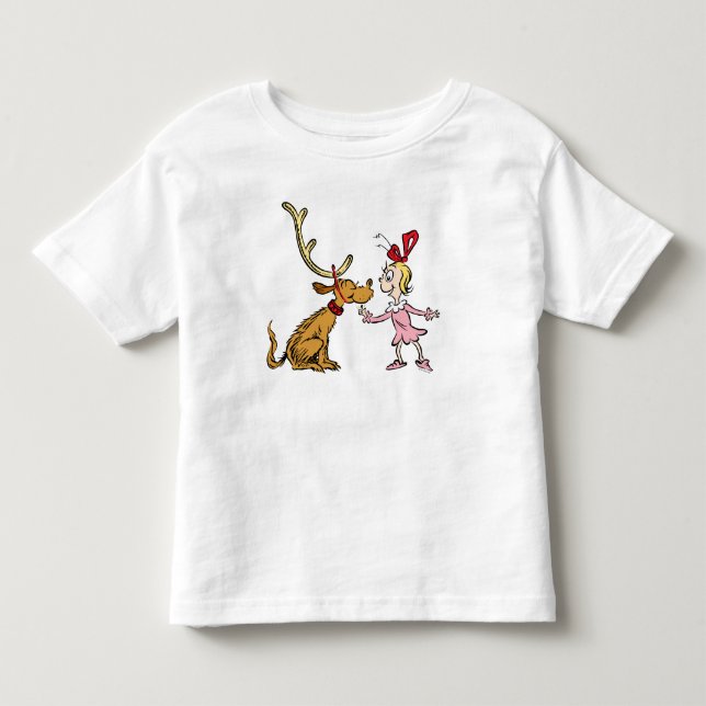 Camiseta De Bebé Grinch | Max y Cindy Lou Who (Anverso)