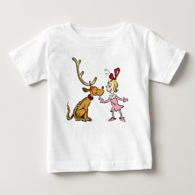 Camiseta De Bebé Grinch | Max y Cindy Lou Who (Anverso)