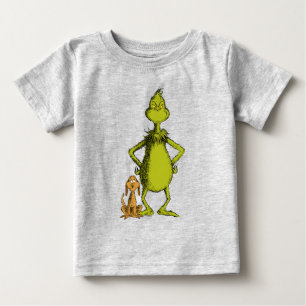 Camiseta De Bebé Grinch Max y postura de Grinch
