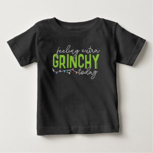 Camiseta De Bebé Grinch   Me siento extra gruñón hoy
