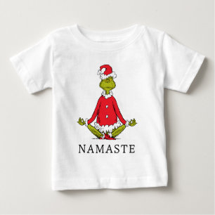 Camiseta De Bebé Grinch   Namaste Santa Claus