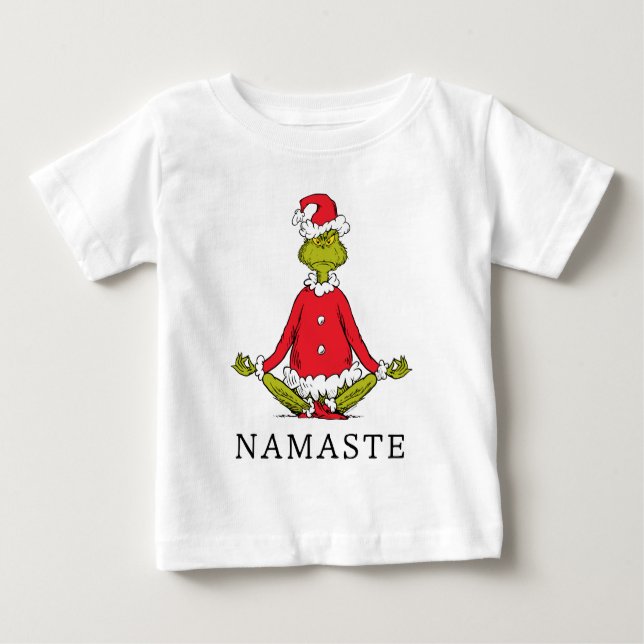Camiseta De Bebé Grinch | Namaste Santa Claus (Anverso)