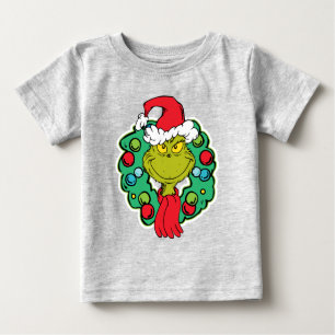 Camiseta De Bebé Grinch   Navidades de la guirnalda de vacaciones